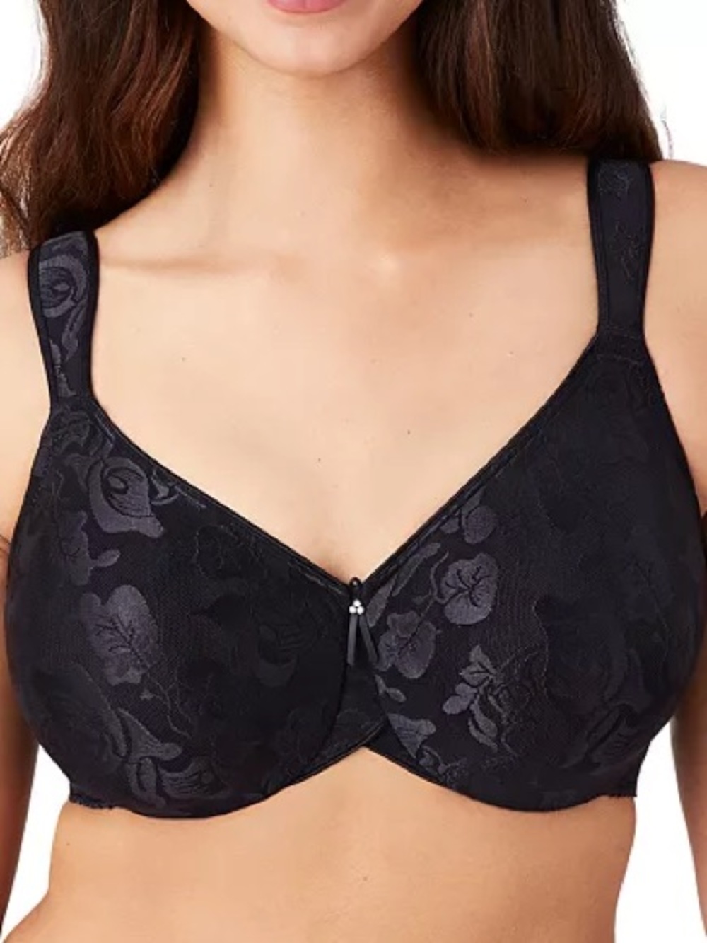 New Wacoal Awareness Full Figure Seamless Underwire Bra 85567 Size 36G (Black)
